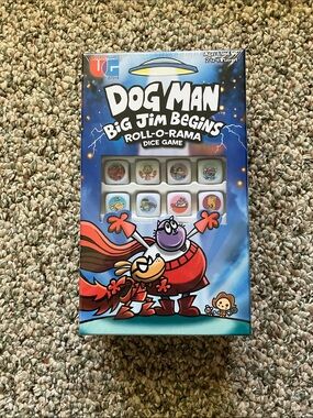 Dog Man Big Jim Begins Roll-O-Rama Dice Game - White/Blue Box
